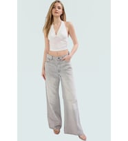 Yazlık Crop Bluz Boyundan Bağlamalı Vücuda Oturan Esnek Örme Premium Kalite Kaliteli İşçilik