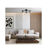 Lunaria Üçlü Sıralı Camlı Avize RA-AVZ- 8102-35-49 (Siyah)