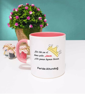 Anneler Günü Hediyesi Anneye Hediye - 17 - Kupa Bardak Pembe