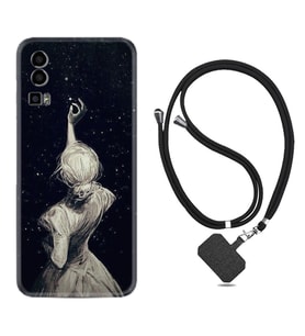 General Mobile Gm 23 Kılıf Resimli Boyun Askılı İpli Desenli Silikon Star Woman 1332