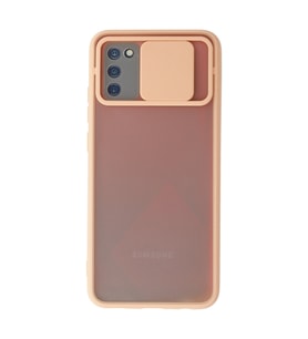 Galaxy A02S Kılıf Palm Buzlu Kamera Sürgülü Silikon - Pembe