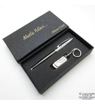 16GB. İsme Özel Full Metal Usb Bellek + Scrikss İsme Özel Kalem Seti - Titanyum Krom