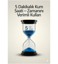 5 Dakikalık Kum Saati Zamanlayıcı – MAVİ Dekoratif Masa Saati 4 Renk Seçeneği