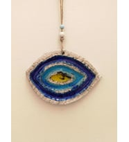 Seramik Mini Göz Nazarlık Dekoratif Duvar Süsü 11x14 cm