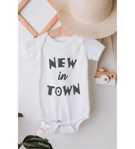 New in Town Özel Tasarım Bebek Zıbın Pamuklu Çıtçıtlı Body