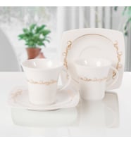 GÜRAL PORSELEN Caroline 6 Kişilik Kahve Takımı 6599
