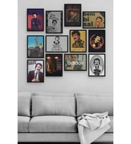 Müslüm Gürses 12 Parça Ahşap Mdf Tablo Zlltb428