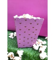 8'li Kalpli Pembe Mısır Kutusu - PopCorn Kutusu - Doğum Günü İkram Hediye 