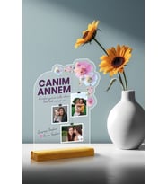 giftcrea Anneler Günü Özel Hediye Pleksi Seti, Doğum Günü, Özel Fotoğraflı Kişiye Özel Pleksi Seti