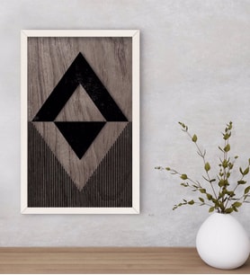 BK Home Modern Art Dekoratif Ahşap Beyaz Çerçeveli Tablo-10