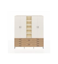 Kronos Dolap 9 Raflı 10 Çekmeceli 2 Askılı 220x59x243 Aytaşı-Aytaşı/Çam