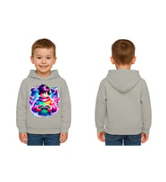 Unisex roblox Baskılı Çocuk Swaetshirt  Baskılı Kapüşonlu 3 İplik Şardonlu (Gri)