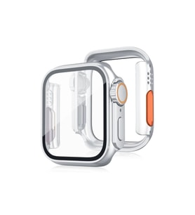 Northcity Apple Watch 44mm ile Uyumlu 49mm Kasa Dönüştürücü ve Ekran Koruyucu - Gümüş