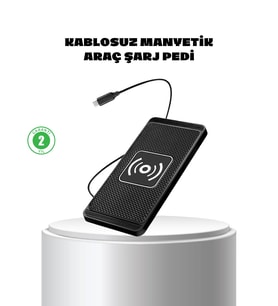 Manyetik Kablosuz Şarj Pedi 15w Hızlı Şarj Kaymaz Silikon Qi Destekli