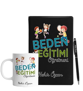 Beden Eğitimi Öğretmenlerine Özel Defter Kalem Kupa Hediye Seti