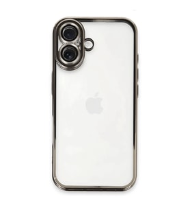 Apple İphone 16 Plus Kılıf Razer Lensli Silikon - Titanyum Gri