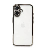 Apple İphone 16 Plus Kılıf Razer Lensli Silikon - Titanyum Gri