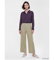LCW Modest Haki Beli Lastikli Geniş Paça Kadın Pantolon