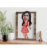 BK Gift Kişiye Özel Kadın Karikatürlü 3D Ahşap Tablo, Sevgiliye Hediye, Arkadaşa Hediye, Yıl Dönümü Hediyesi, Doğum Günü Hediyesi-10