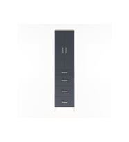 Hyperion Dolap 3 Raflı 4 Çekmeceli 2 Kapaklı 60x44x243 Aytaşı-Antrasit