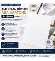 ### **Premium Beyaz Gömlek Ara Kartonu 24x30 cm 1000'li Kazak, Tişört ve Tekstil Ürünleri İçin**