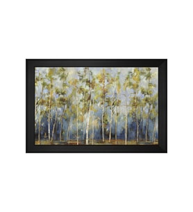 Soyut Manzara Motifli Kanvas Tablo 50 x 70 cm Siyah Çerçeve
