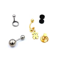 Renkli Taşlı Çelik 5 Adet Kaş Tragus Piercing