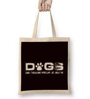Dogs Because People Suck Dog Paw Animal Lover Pet Puppy Fan Bez Çanta Uzun Saplı