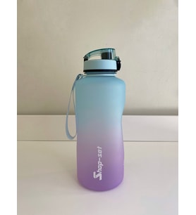 Shop-set 2000 ML Tritan Motivasyonlu Su Matarası SÜZGEÇLİ (LİLA - AÇIK MAVİ)