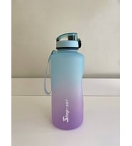 Shop-set 2000 ML Tritan Motivasyonlu Su Matarası SÜZGEÇLİ (LİLA - AÇIK MAVİ)