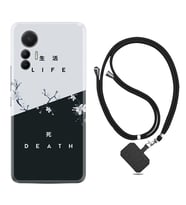 Xiaomi 12 Lite Kılıf Resimli Boyun Askılı İpli Desenli Silikon Life and Death 1339