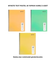 TEXT Pastel Defter A4 40 Yaprak Kareli 3 Adet