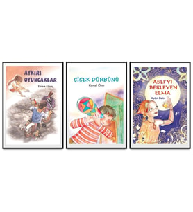 Tudem Yayınları Tudem Çocuk Seti 3 Kitap (Çiçek Dürbünü - Aykırı Oyuncaklar - Aslıyı Bekleyen Elma )