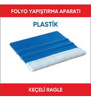 Çizmez Leke Yapmaz Keçeli Ragle Folyo Yapıştırma Aparatı