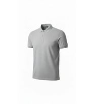Erkek Pike Kumaş Düğmeli Yaka Regular Fit Günlük Kısa Kol Tişört T-shirt - Gri