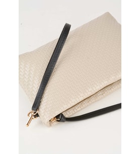 Kadın Bellis Örgü Vizon Astarlı Suni Deri Bilek Askılı Portföy El Ve Clutch Çanta