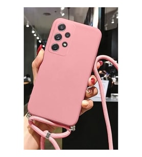 Coverzone Xiaomi Redmi Note 12 Pro Plus 5G ile Uyumlu ?pli Boyun Ask?l? Silikon K?l?f Kadife ?� Yap?l? Dulcet Epiphany boyun �apraz as?labilen ?pli K?l?f Pembe