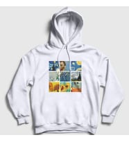Presmono Unisex Beyaz Art Painter Vincent Van Gogh Kapüşonlu Sweatshirt 303077tt