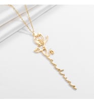 Kişiye Özel 925 Ayar Gümüş Kelebek Model İsim Kolye (Gold)