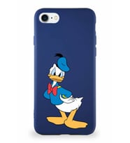 Apple iPhone 7 Soft Premier Kapak Donald Duck-D Tasarımlı Silikon Kılıf - Lacivert (Şeffaf)