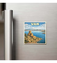 Van Şehri - Pop-Art Travel - 9x9 cm Buzdolap Magneti