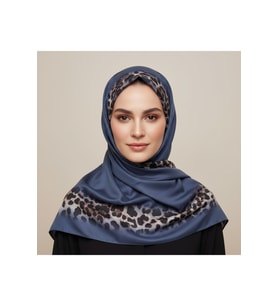 Soft Zarif Leopar Desenli Moda Trend Şal