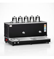 Anka Pro Plus Otomatik Çay Kazanı, 5 Demlikli, 50 Litre, Siyah, Elektrik+Doğalgaz