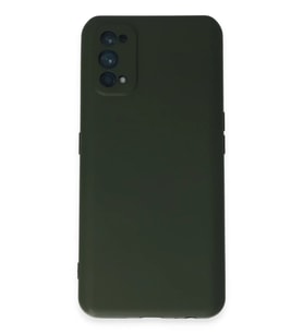 Newface Realme 7 Pro Kılıf Nano içi Kadife Silikon - Koyu Yeşil