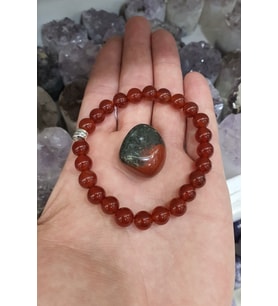 Akik Doğal Taş Bileklik 8 Mm ( Kan Taşı Hediye ) ( Nazara Karşı Koruma ) Aa Kalite