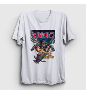 Presmono Unisex Beyaz Manga Anime Berserk T-Shirt 126238tt