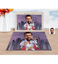 BK Gift Kişiye Özel Elvis Presley Karikatürlü 1000 Parça Profesyonel Puzzle-1