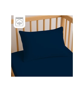 %100 Pamuk Bebek Yastık Kılıfı 35x45 cm (2 Adet) – Doğal & Yumuşak - Lacivert