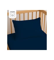 %100 Pamuk Bebek Yastık Kılıfı 35x45 cm (2 Adet) – Doğal & Yumuşak - Lacivert