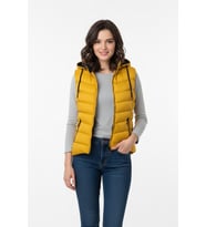 Kadın Kapüşonlu Spor Yelek 5000 BGL-ST04894 (Hardal)